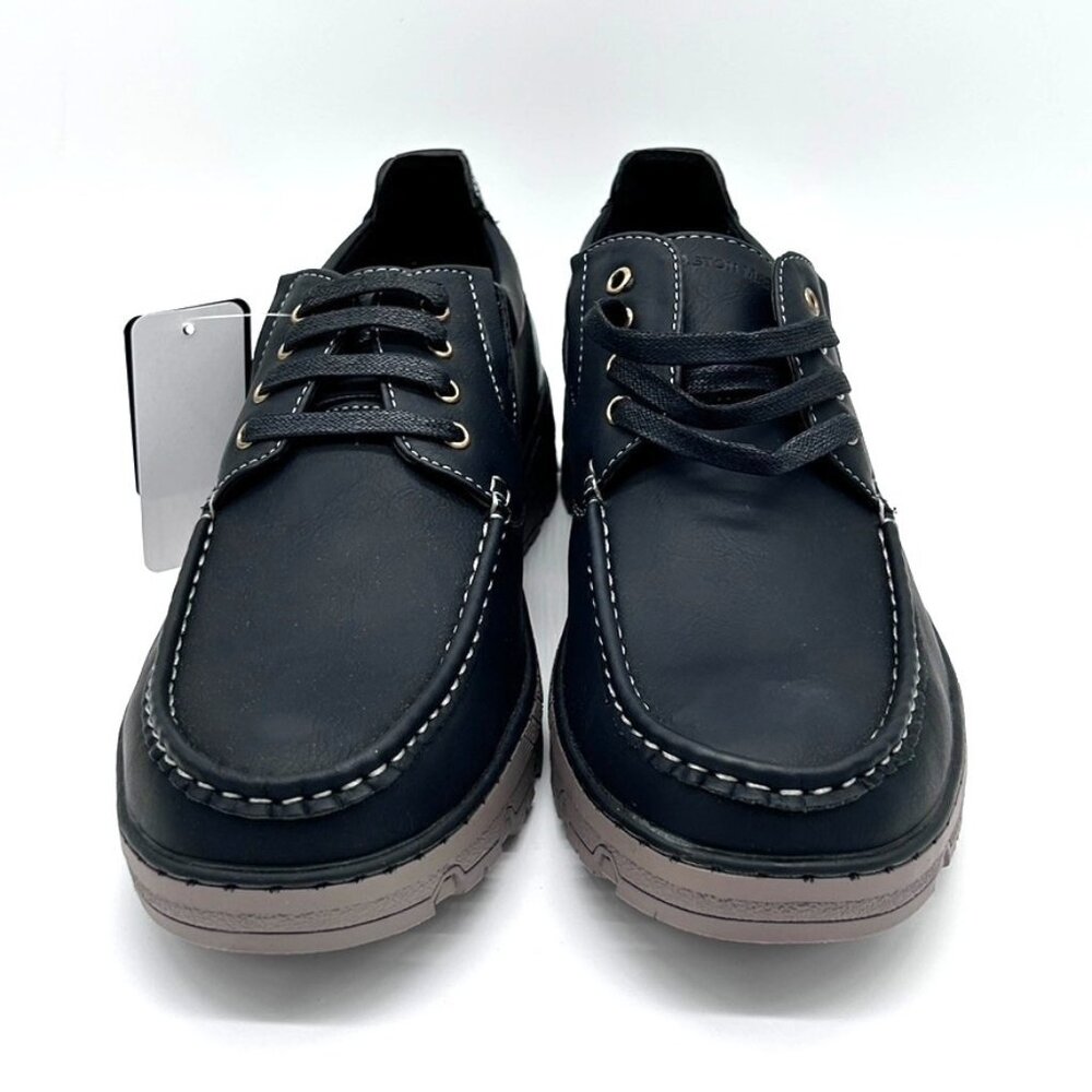 Aston Marc Newport Black Lace-Up Boat Men's Shoes Black‎ US 13 - No Box